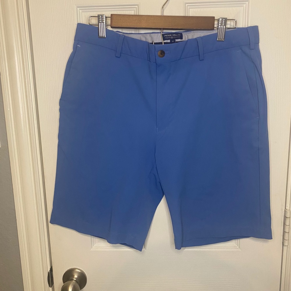 Peter Millar Crown Crafted Mens Golf Shorts 34 Lot of 2 Blue Grey Performance